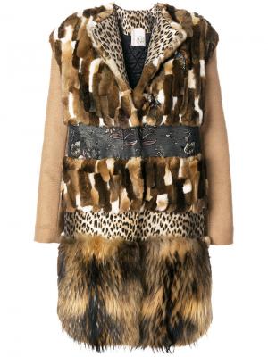 Пальто с панельным дизайном Antonio Marras. Цвет: коричневый