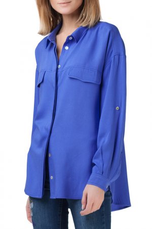 Блузка VILATTE. Цвет: ярко-синий