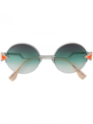 Солнцезащитные очки с круглой оправой Fendi Eyewear. Цвет: многоцветный