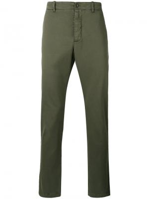 Классические брюки-чинос YMC. Цвет: зелёный