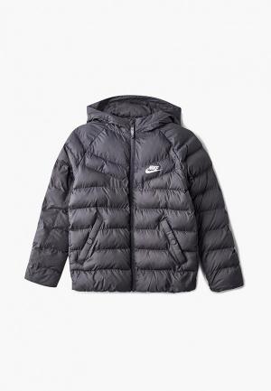 Куртка утепленная Nike. Цвет: серый