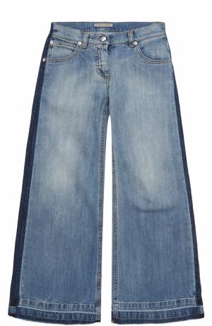 Расклешенные джинсы с контрастными лампасами Ermanno Scervino. Цвет: синий