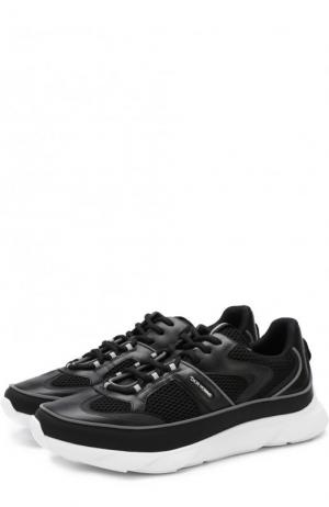 Комбинированные кроссовки на шнуровке Dior. Цвет: черный