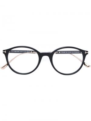 Круглые очки Tom Ford Eyewear. Цвет: чёрный