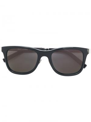 Солнцезащитные очки с прямоугольной оправой Saint Laurent Eyewear. Цвет: чёрный