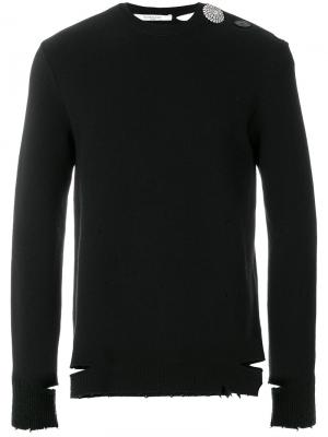 Классический трикотажный свитер Givenchy. Цвет: чёрный