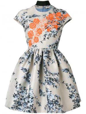 Расклешенное платье с цветочным принтом Fendi. Цвет: none