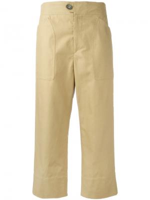 Укороченные прямые брюки Isabel Marant. Цвет: коричневый