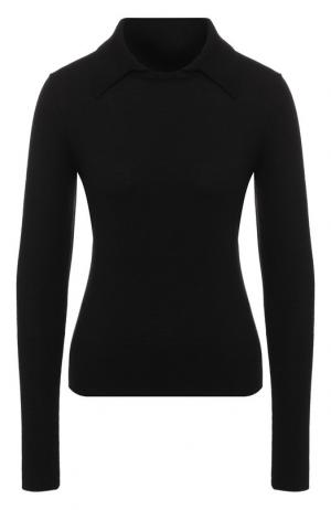 Шерстяной пуловер с отложным воротником Diane Von Furstenberg. Цвет: черный
