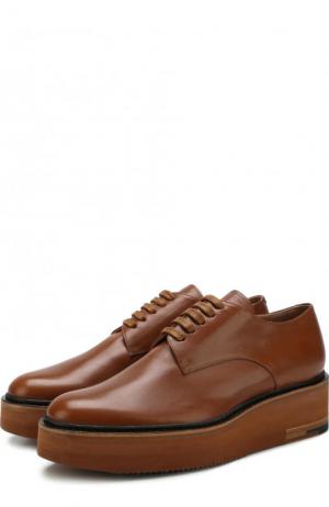 Кожаные ботинки на массивной подошве Dries Van Noten. Цвет: коричневый