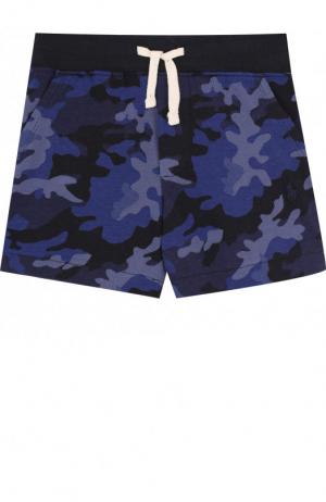 Хлопковые шорты с принтом Polo Ralph Lauren. Цвет: синий
