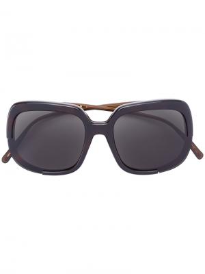 Солнцезащитные очки с массивной оправой Havana Marni Eyewear. Цвет: чёрный