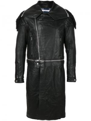 Приталенное байкерское пальто Givenchy. Цвет: чёрный