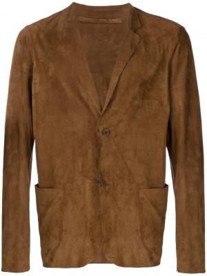Куртка-блейзер Salvatore Santoro. Цвет: коричневый