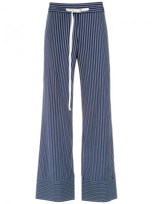 Striped wide leg trousers Gloria Coelho. Цвет: синий
