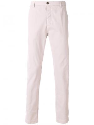 Зауженные брюки-чинос Al Duca D’Aosta 1902. Цвет: розовый и фиолетовый