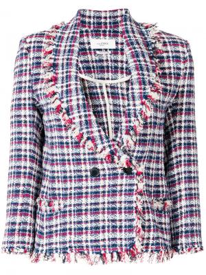 Твидовый пиджак с бахромой Isabel Marant Étoile. Цвет: многоцветный