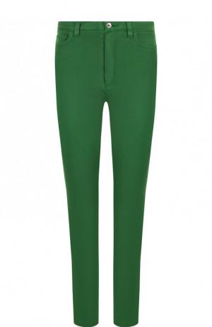 Однотонные укороченные джинсы Dolce & Gabbana. Цвет: зеленый