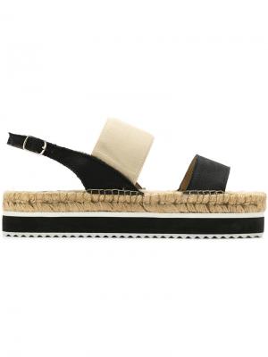 Slingback flatform sandals Mara Mac. Цвет: чёрный