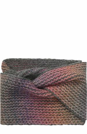 Вязаный шарф-снуд из шерсти и кашемира Artiminesi. Цвет: темно-серый