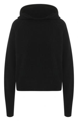 Шерстяной пуловер с капюшоном Isabel Benenato. Цвет: черный