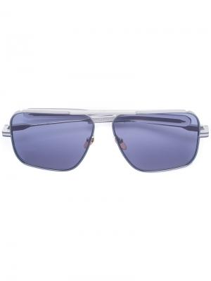 Солнцезащитные очки в квадратной оправе Jacques Marie Mage. Цвет: металлический