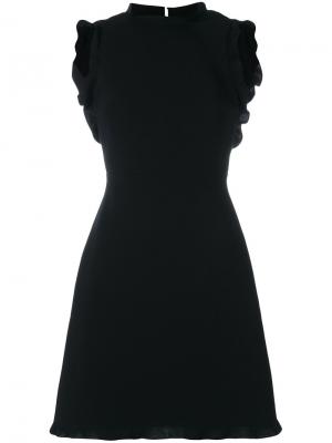 Платье-мини с открытой спиной Miu. Цвет: чёрный