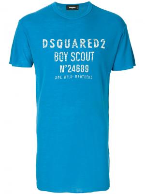 Футболка Boy Scout Dsquared2. Цвет: синий