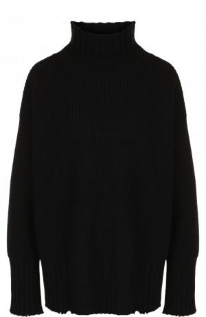 Шерстяной пуловер с воротником-стойкой MSGM. Цвет: черный