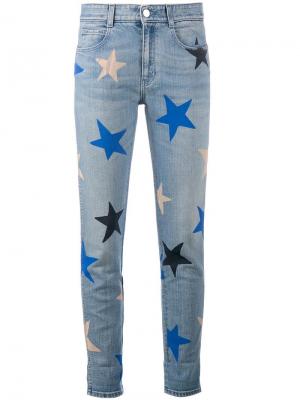 Укороченные джинсы с принтом звезд Stella McCartney. Цвет: синий