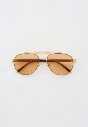 Очки солнцезащитные Dolce&Gabbana. Цвет: золотой