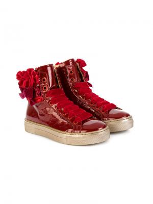 Ботинки на шнуровке Quis. Цвет: красный