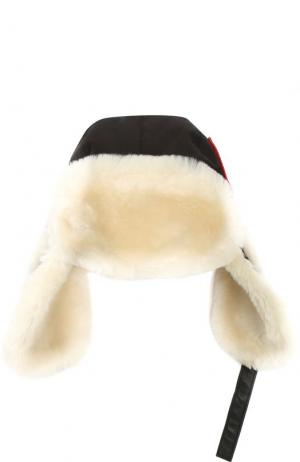 Утепленная шапка-ушанка Canada Goose. Цвет: черный