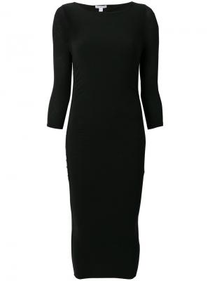 Присборенное спереди платье James Perse. Цвет: чёрный