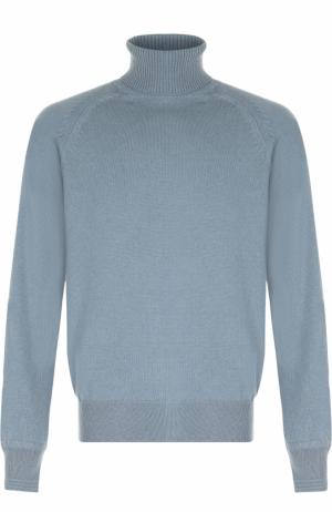 Кашемировый свитер с воротником-стойкой Tom Ford. Цвет: голубой