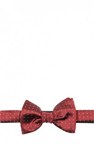 Шелковый галстук-бабочка с узором Lanvin. Цвет: бордовый