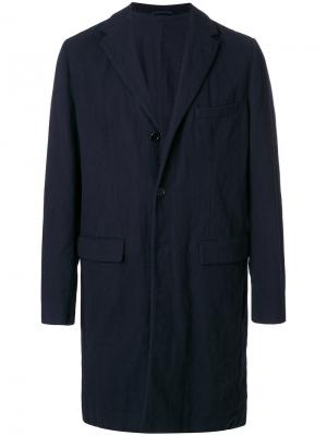 Однобортное пальто Aspesi. Цвет: синий