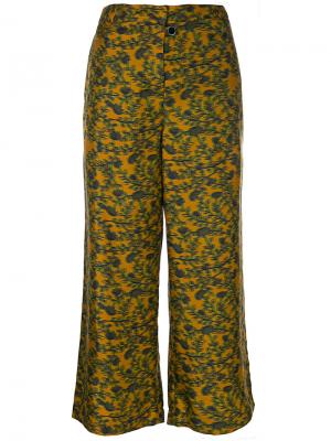 Укороченные брюки Parish Cyrus Christian Wijnants. Цвет: жёлтый и оранжевый