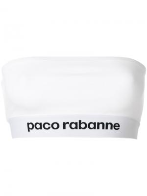 Топ-бандо с логотипом Paco Rabanne. Цвет: белый