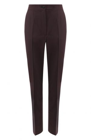 Шерстяные брюки со стрелками Dolce & Gabbana. Цвет: бордовый