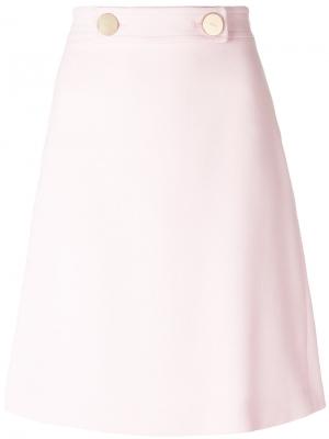 Классическая А-образная юбка Giambattista Valli. Цвет: розовый и фиолетовый