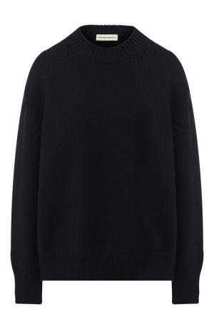 Шерстяной пуловер со спущенным рукавом Mansur Gavriel. Цвет: темно-синий