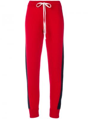 Спортивные брюки с полосками Juicy Couture. Цвет: красный