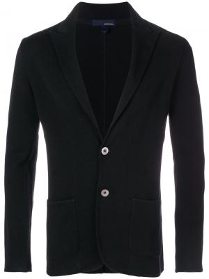 Трикотажный пиджак Lardini. Цвет: чёрный