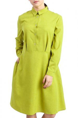 Платье LACY. Цвет: зеленый