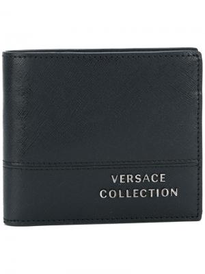 Классический бумажник Versace Collection. Цвет: чёрный