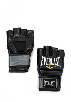Перчатки ММА Everlast. Цвет: черный