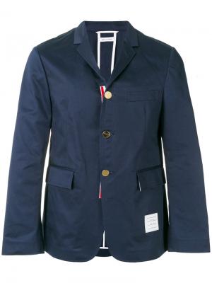 Пиджак на трех пуговицах Thom Browne. Цвет: синий