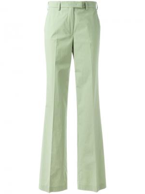 Расклешенные брюки с высокой талией Etro. Цвет: зелёный