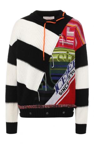 Вязаный пуловер с вышитым логотипом бренда Iceberg. Цвет: разноцветный